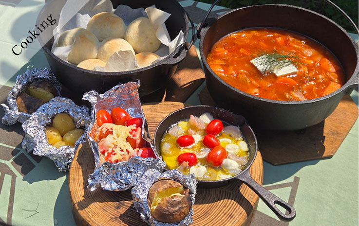 Outdoor Cooking Camp for the Fruitful Autumn