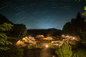 Forest and Starry Sky Camping Village