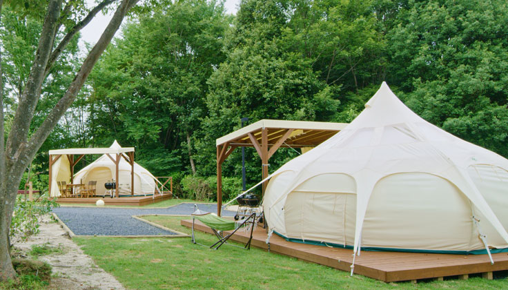 Forest and Starry Sky Camping Village