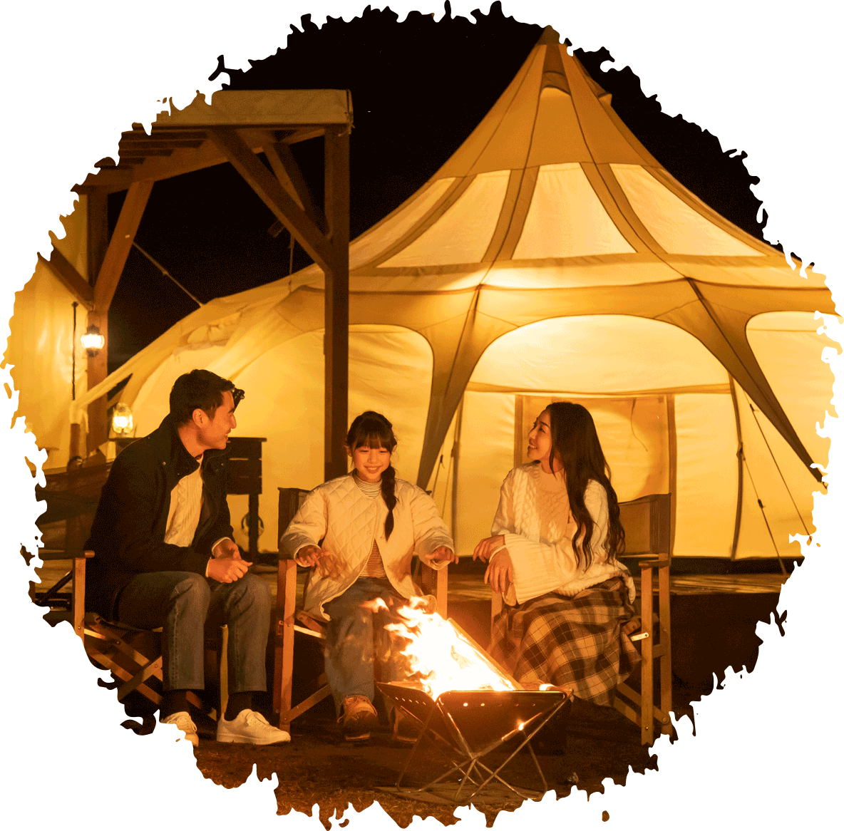 Starry sky, birds singing. Enjoy the ultimate outdoor experience in a comfortable forest.