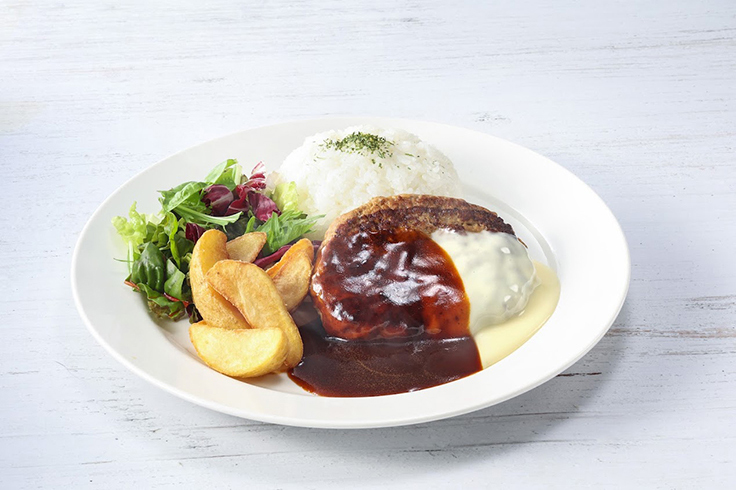 Hamburger Plate with Cheese & Demi-Glace Sauce