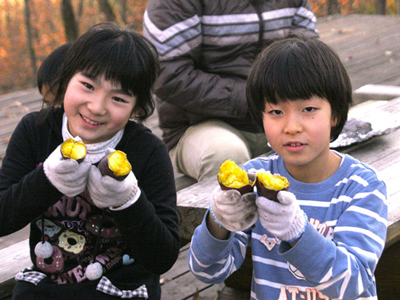Parent-child mountain experience play