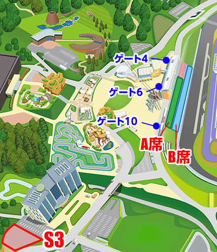 4 wheels Designated Parking Lot MAP