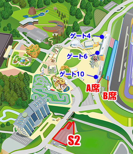 4 wheels Designated Parking Lot MAP