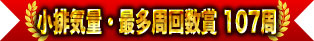 小排気量・最多周回数賞 107周