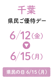 千葉県民ご優待デー