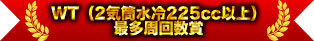 WT（2気筒水冷225cc以上）最多周回数賞