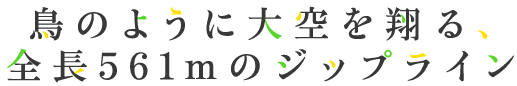 像鳥一樣在天空中飛翔，全長561米的滑索