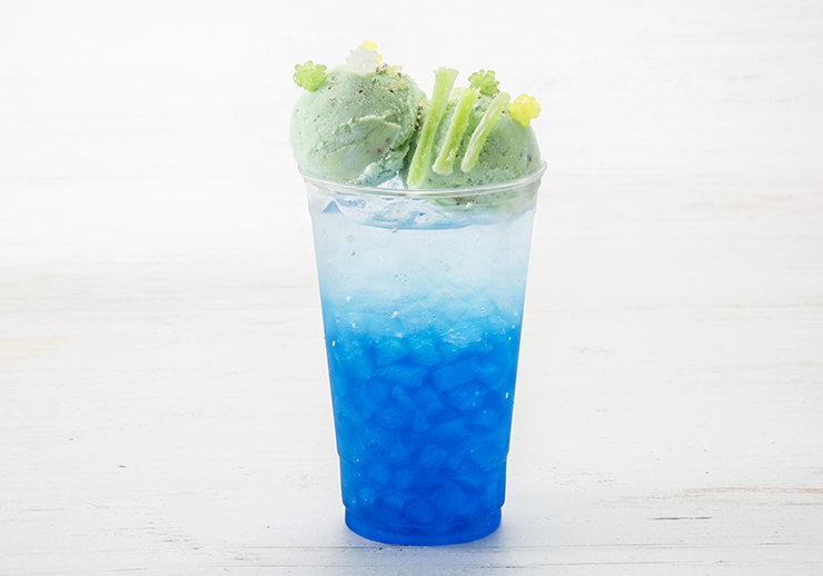藍色漂浮飲料