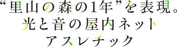 表現里山森林的一年。光與音的室內運動場